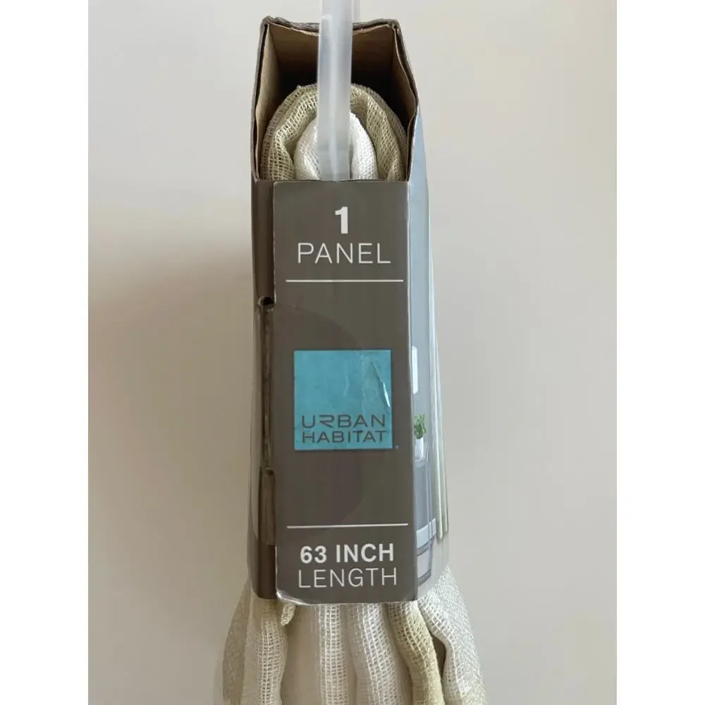 Urban Habitat Kimball Print Sheer Curtains - Taupe 1 Panel 50 x 63 inches